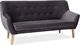 Signal Sofa NORDIC 3 VELVET szara w stylu skandynawskim SIGNAL 1