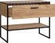 Comad Szafka pod umywalkę nablatową BROOKLIN 90 cm dąb craft złoty stojąca COMAD 1