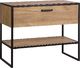 Comad Szafka pod umywalkę nablatową BROOKLIN 90 cm dąb craft złoty stojąca COMAD 4