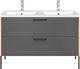 Comad Szafka pod umywalkę MODUO / MADERA GREY 854 grafitowa/dąb 120 w stylu loft COMAD 8