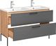 Comad Szafka pod umywalkę MODUO / MADERA GREY 854 grafitowa/dąb 120 w stylu loft COMAD 9