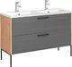 Comad Szafka pod umywalkę MODUO / MADERA GREY 854 grafitowa/dąb 120 w stylu loft COMAD 10