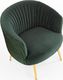 Halmar Fotel CROWN ciemno zielony velvet na złotych nóżkach HALMAR 7