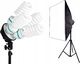 Lampa studyjna LAMPA SOFTBOX 50X70, 4X85W STATYW 230CM 1