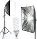 Lampa studyjna LAMPA SOFTBOX 50X70 400W ŚWIATŁA CIĄGŁEGO +STATYW 1