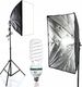 Lampa studyjna LAMPA SOFTBOX 50X70 400W ŚWIATŁA CIĄGŁEGO +STATYW 6