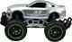 Lean Sport Auto Zdalnie Sterowane R/C Wysokie Koła Srebrne 3