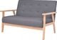 Elior 2-osobowa ciemnoszara sofa retro - Vita 2X 1
