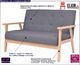 Elior 2-osobowa ciemnoszara sofa retro - Vita 2X 1