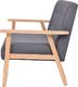 Elior 2-osobowa ciemnoszara sofa retro - Vita 2X 2