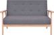 Elior 2-osobowa ciemnoszara sofa retro - Vita 2X 3