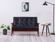 Elior 2-osobowa czarna sofa retro - Vita 2X 2