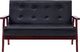 Elior 2-osobowa czarna sofa retro - Vita 2X 4