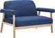 Elior 2-osobowa sofa tapicerowana Eureka 2B - granatowa 1