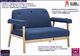 Elior 2-osobowa sofa tapicerowana Eureka 2B - granatowa 2