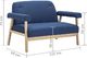 Elior 2-osobowa sofa tapicerowana Eureka 2B - granatowa 6
