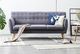 Elior 3-osobowa jasnoszara sofa pikowana - Lilia 1