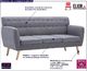 Elior 3-osobowa jasnoszara sofa pikowana - Lilia 2