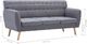 Elior 3-osobowa jasnoszara sofa pikowana - Lilia 3