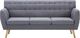 Elior 3-osobowa jasnoszara sofa pikowana - Lilia 7