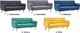 Elior 3-osobowa jasnoszara sofa pikowana - Lilia 8