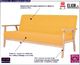 Elior 3-osobowa żółta sofa retro - Vita 3X 1