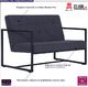 Elior Dwuosobowa grafitowa sofa - Mefir 1