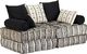Elior Dwuosobowa sofa modułowa w paski - Demri 2D 1