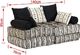 Elior Dwuosobowa sofa modułowa w paski - Demri 2D 6