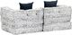 Elior Dwuosobowa szara sofa modułowa - Demri 3D 2