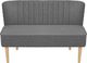 Elior Romantyczna sofa Shelly - jasnoszara 2