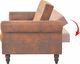 Elior Rozkładana pikowana brązowa sofa - Image 7