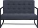Elior Zgrabna 2-osobowa sofa Mefir - ciemnoszara 1