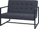 Elior Zgrabna 2-osobowa sofa Mefir - ciemnoszara 4