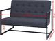 Elior Zgrabna 2-osobowa sofa Mefir - ciemnoszara 5