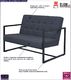 Elior Zgrabna 2-osobowa sofa Mefir - ciemnoszara 6