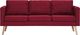 Elior Trzyosobowa kanapa w kolorze czerwonego wina - Lavinia 3X 6