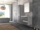 4Stol Szafka łazienkowa Loft 35 wysoka beton/biały mat 1