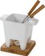 Boska Zestaw Tapas Fondue biały 200ml dąb (7617) 3