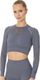 Brubeck LC10020 Damski top GYM z długim rękawem szary XL 1