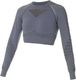 Brubeck LC10020 Damski top GYM z długim rękawem szary XL 2