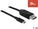 Kabel USB Delock KABEL USB-C(M)->DISPLAYPORT(M) 1M 8K 60HZ CZARNY (THUNDERBOLT 3/DISPLAYPORT ALTERNATE MODE) DELOCK 1