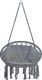 Saska Garden Hamak ażurowy fotel wiszący 80x60cm luxe z poduszką szary (1026954) 5