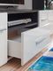 FURNIVAL Meblościanka SOLIDO biała/sosna norweska czarna z podświetleniem LED FURNIVAL 7