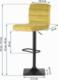 Sofotel Hoker barowy z oparciem Drava żółty 8