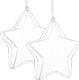 Springos Bombki akrylowe 12cm serce plastikowe decoupage zestaw 2 szt. UNIWERSALNY 1