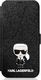 Karl Lagerfeld Etui Karl Lagerfeld KLFLBKP12SIKMSBK Apple iPhone 12 mini czarny/black book Saffiano Ikonik Metal 1