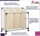 Kosz na pranie Elior Trinny 2X kremowy (E10587vidaxl_282427) 2