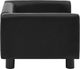 vidaXL Sofa dla psa, czarna, 60x43x30 cm, plusz i sztuczna skóra 5