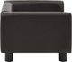 vidaXL Sofa dla psa, brązowa, 60x43x30 cm, plusz i sztuczna skóra 5